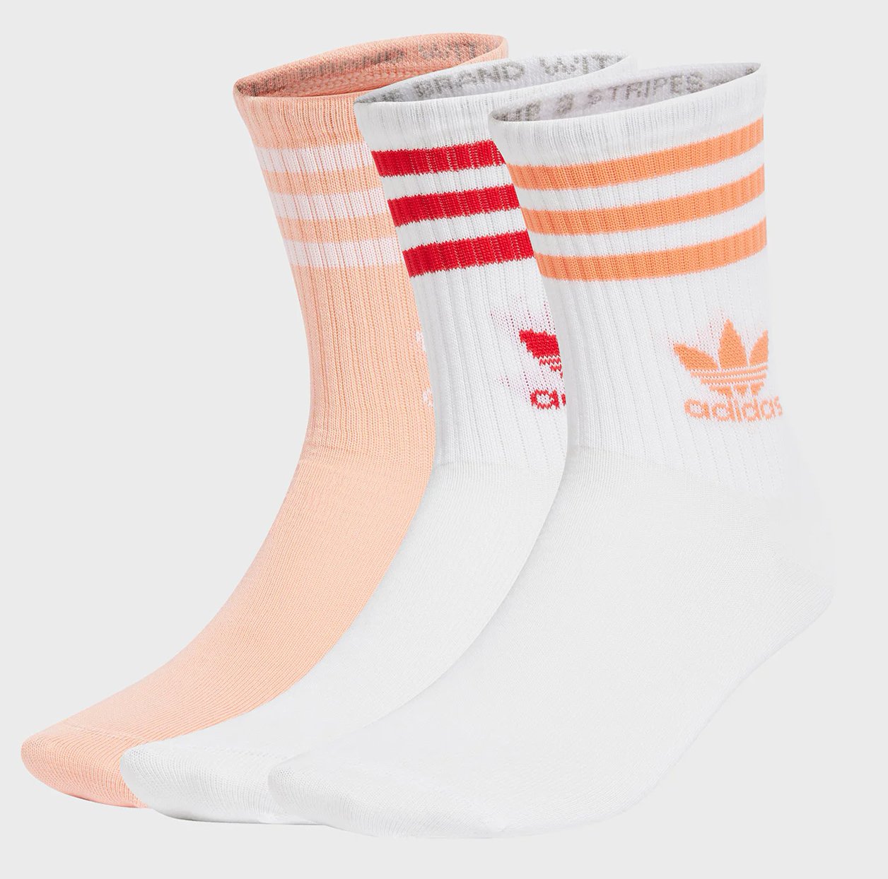 Носки Adidas CREW SOCK 3STR Белые, Розовые, Красные 40-42, фото №1