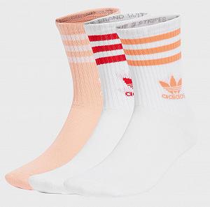 Носки Adidas CREW SOCK 3STR Белый, Розовый, Красный 34-36 - Фото 1