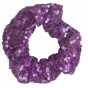 Купить Блестящая резинка для волос с пайетками, фиолетовая. - Фото 1 Блестящая резинка для волос с пайетками, фиолетовая. - Фото 1