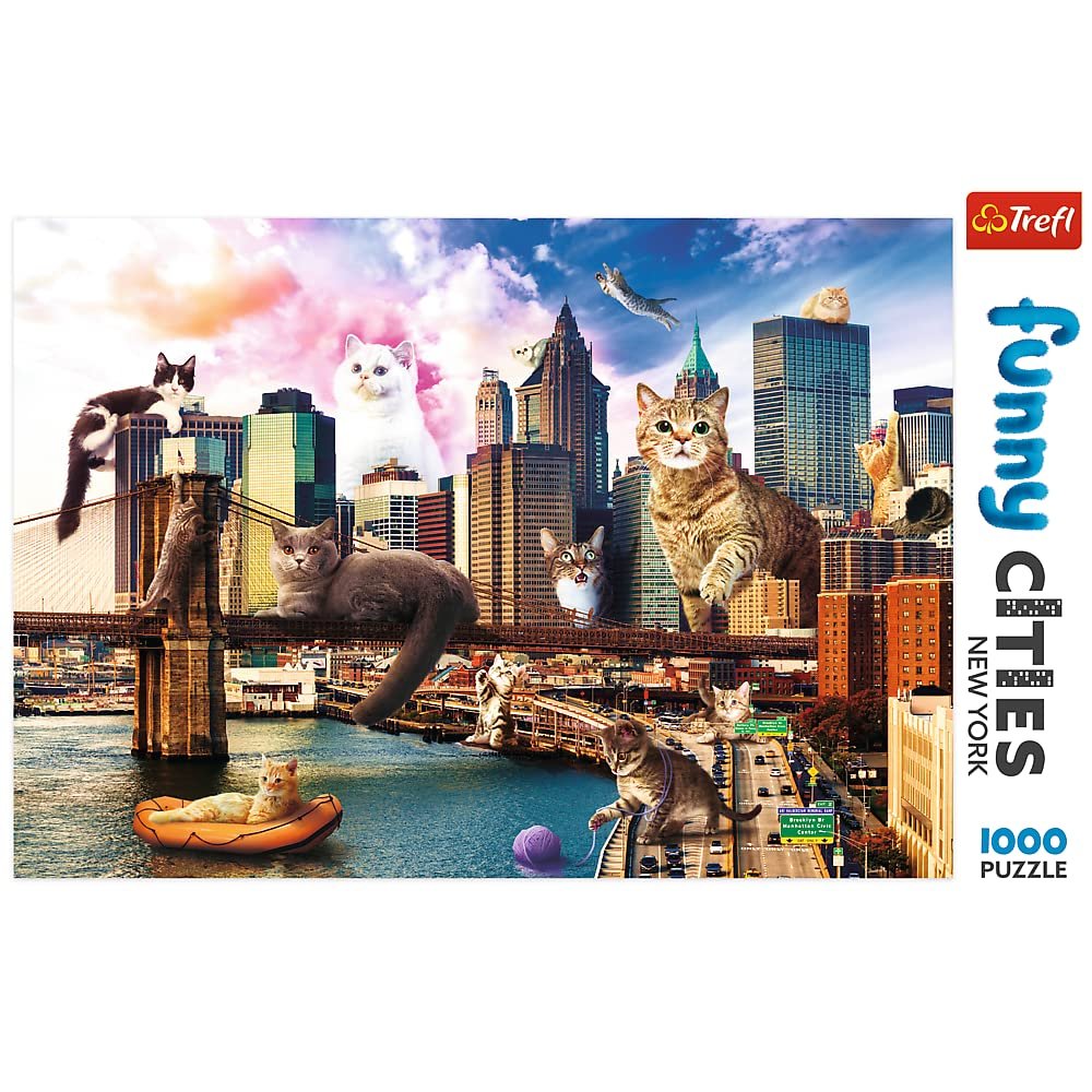 Пазл Trefl Funny Cities New York Cats 1000 елементів, фото №3