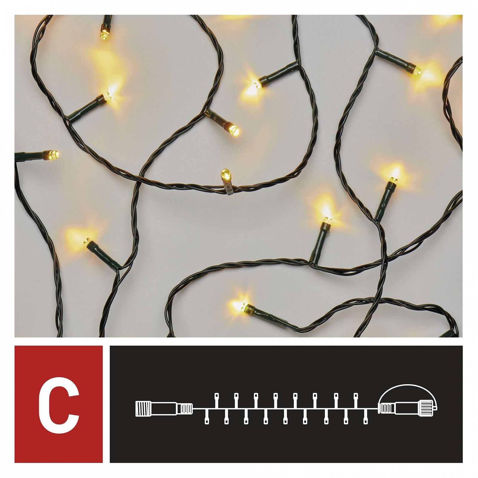 Гирлянда новогодняя EMOS Connect System Standard 5 м, 50 LED, компонент расширения C (без соединительного кабеля и адаптера), IP44 для использования в помещениях и на открытом воздухе, теплый белый, фото №4