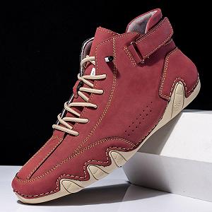 Ботинки Italian Handmade High Leather Chukka Lace Up Легкие Нескользящие Outdoor Hiking Velcro Unisex synthetic.ua - Фото 1