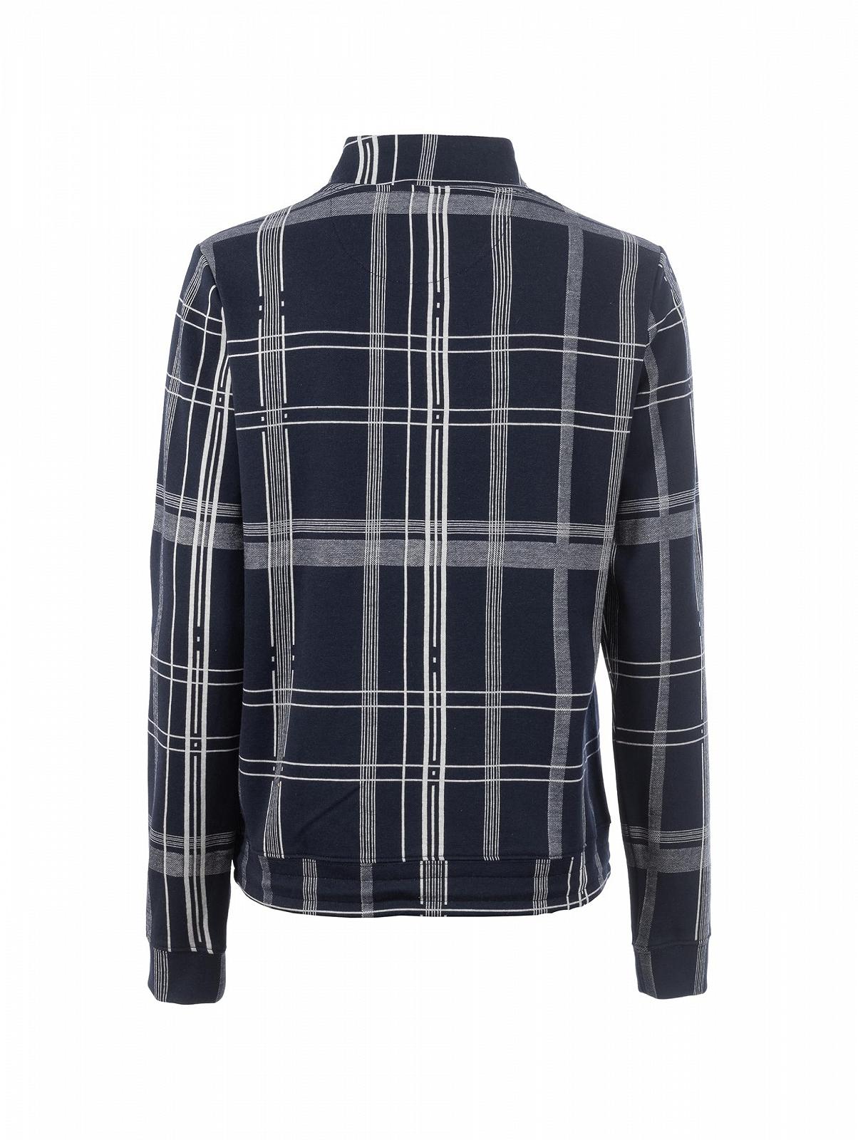 Свитшот S'questo Клетчатый Спортивный Синий Коллекция Soquesto Love Letters, фото №2 Свитшот S'questo Клетчатый Спортивный Синий Коллекция Soquesto Love Letters, фото №2