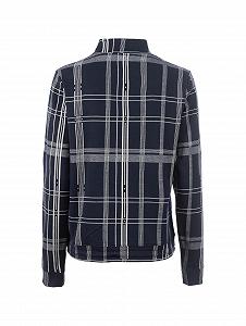 Свитшот S'questo Клетчатый Спортивный Синий Коллекция Soquesto Love Letters synthetic.ua - Фото 1