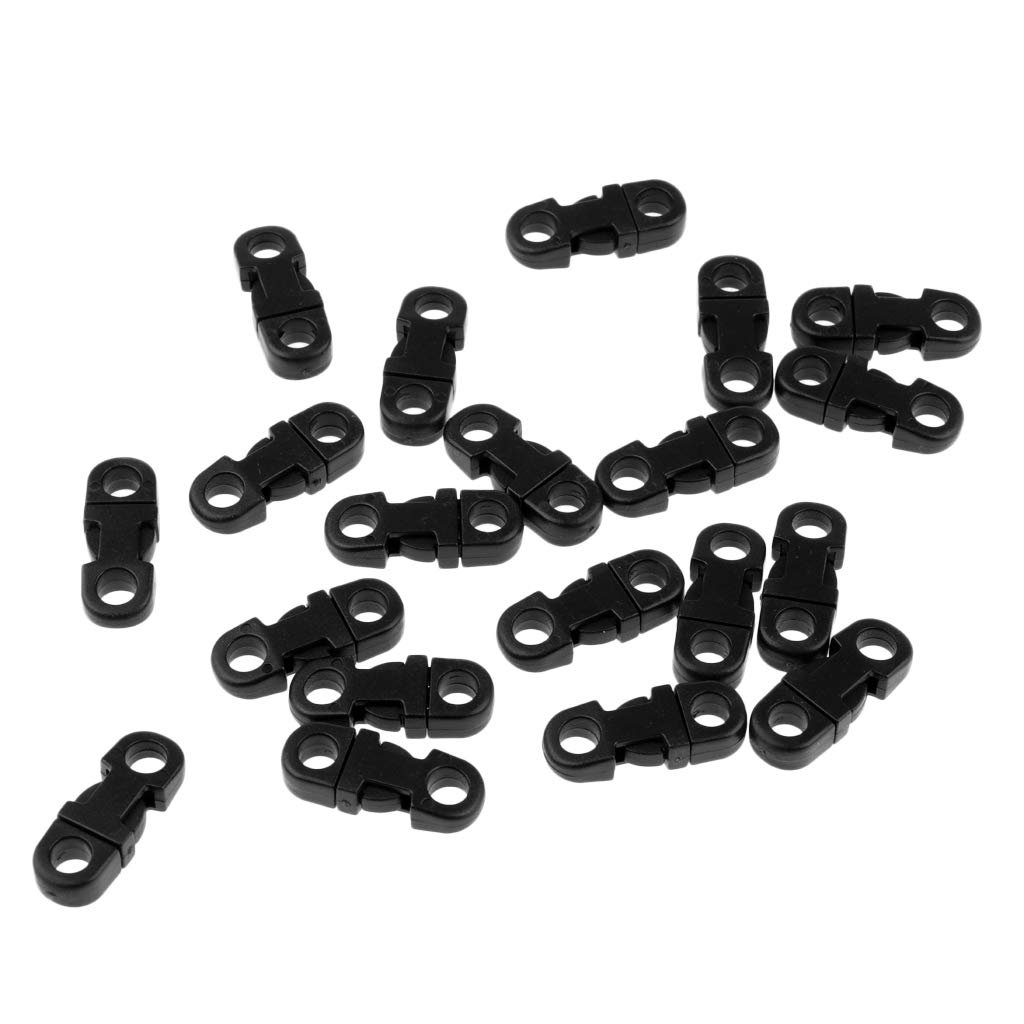 Браслет Paracord Leeadwaey 5 мм Боковая Пряжка Пластиковая Клипса Черный, фото №4