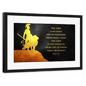 Постер в раме artboxONE ABConcepts Psalm 27:1 Version 2 60 x 40 см Черный - Фото 1