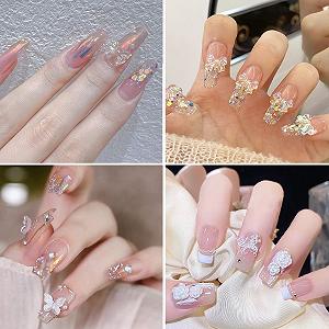 Прикраса для нігтів 3D Aurora Bow, різнокольорові, DIY, стрази, милі блискітки, 7 стилів synthetic.ua - Фото 1