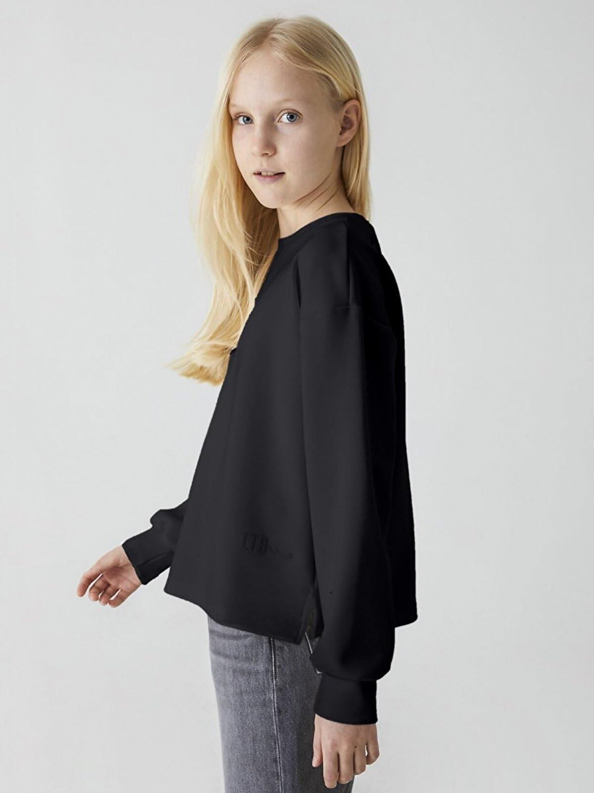 Толстовка LTB Jeans Pagoto для девочек, размер 152 см, черная, фото №5