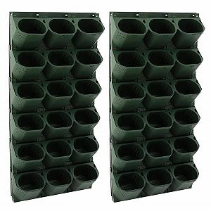 Вертикальне настінне кашпо 36 кишень PP Оливковий - Фото 1