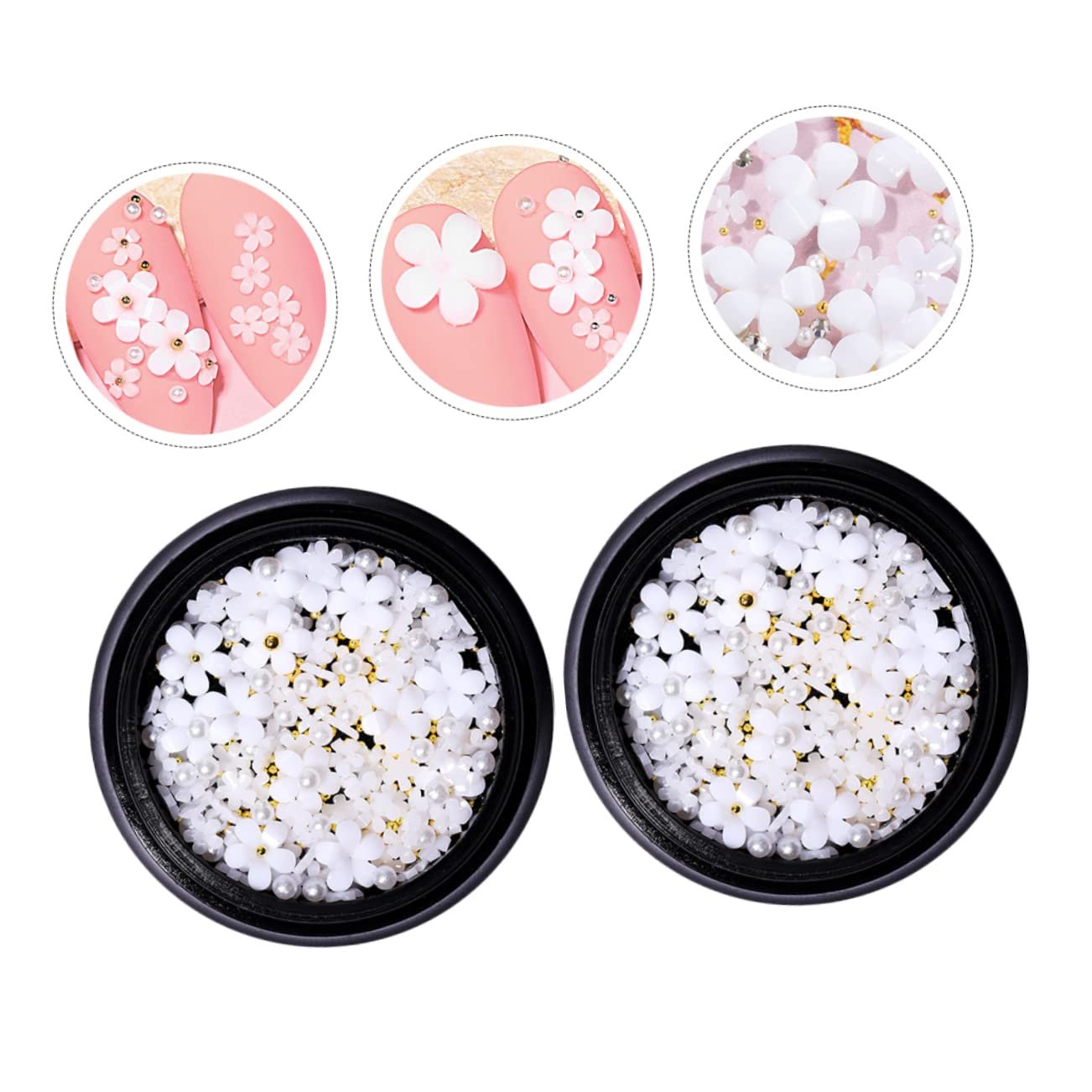 Квіти з п'ятьма пелюстками з білої смоли, фото №6