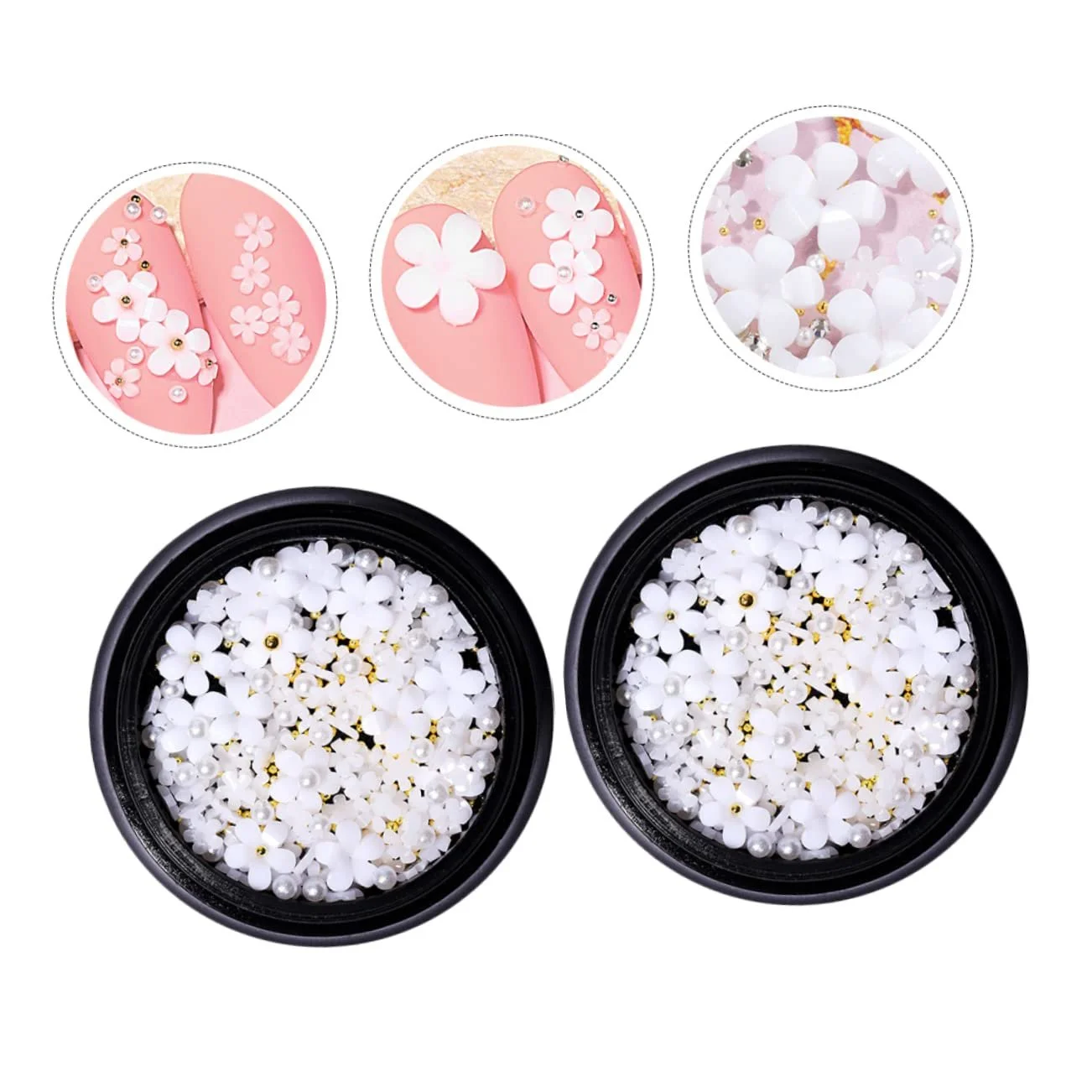 Украшения для ногтей Цветы с пятью лепестками из белой смолы 2 шт, фото №6 Украшения для ногтей Цветы с пятью лепестками из белой смолы 2 шт, фото №6