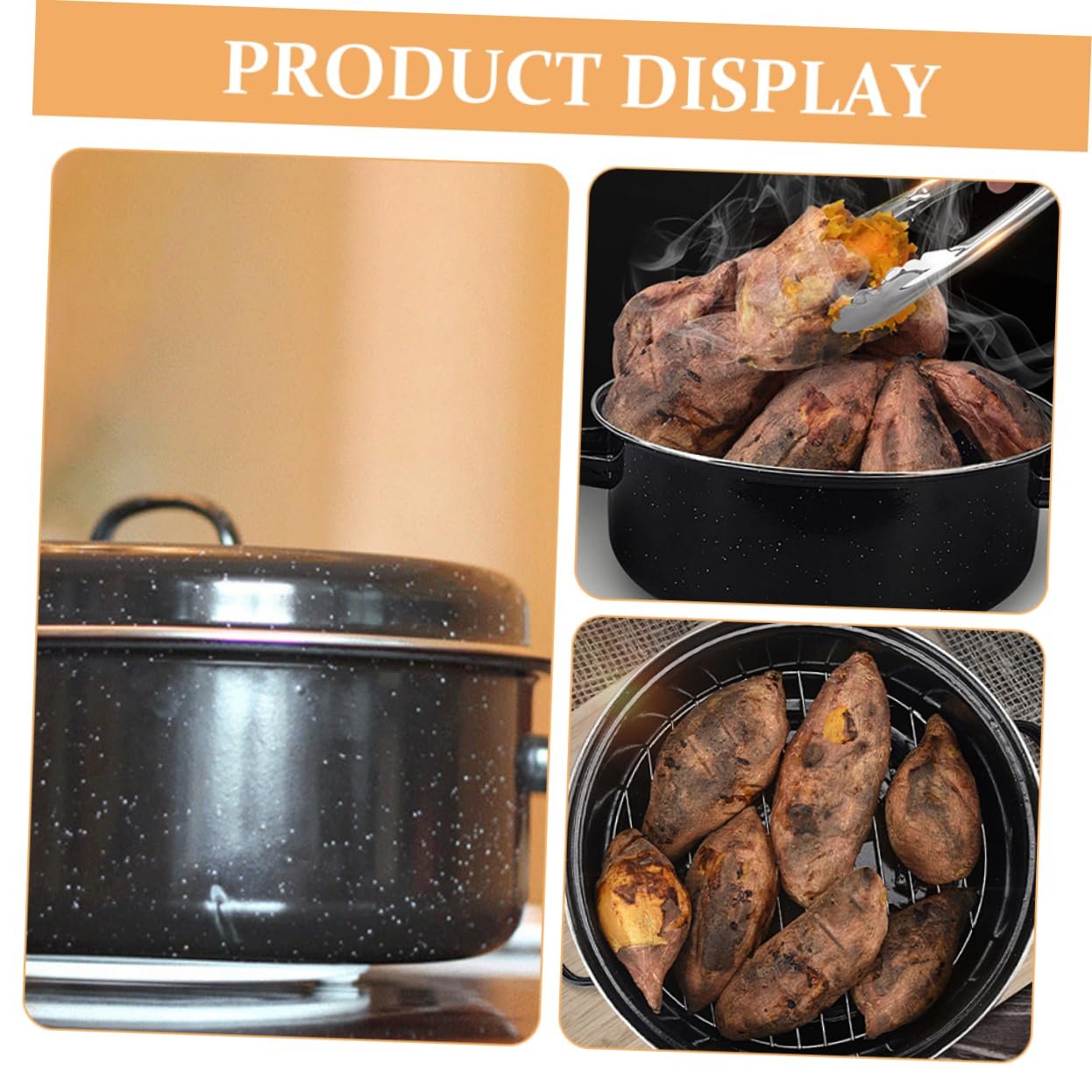 Сковорода-жаровня Multifunctional з подвійними ручками та кришкою, фото №2 Сковорода-жаровня Multifunctional з подвійними ручками та кришкою, фото №2