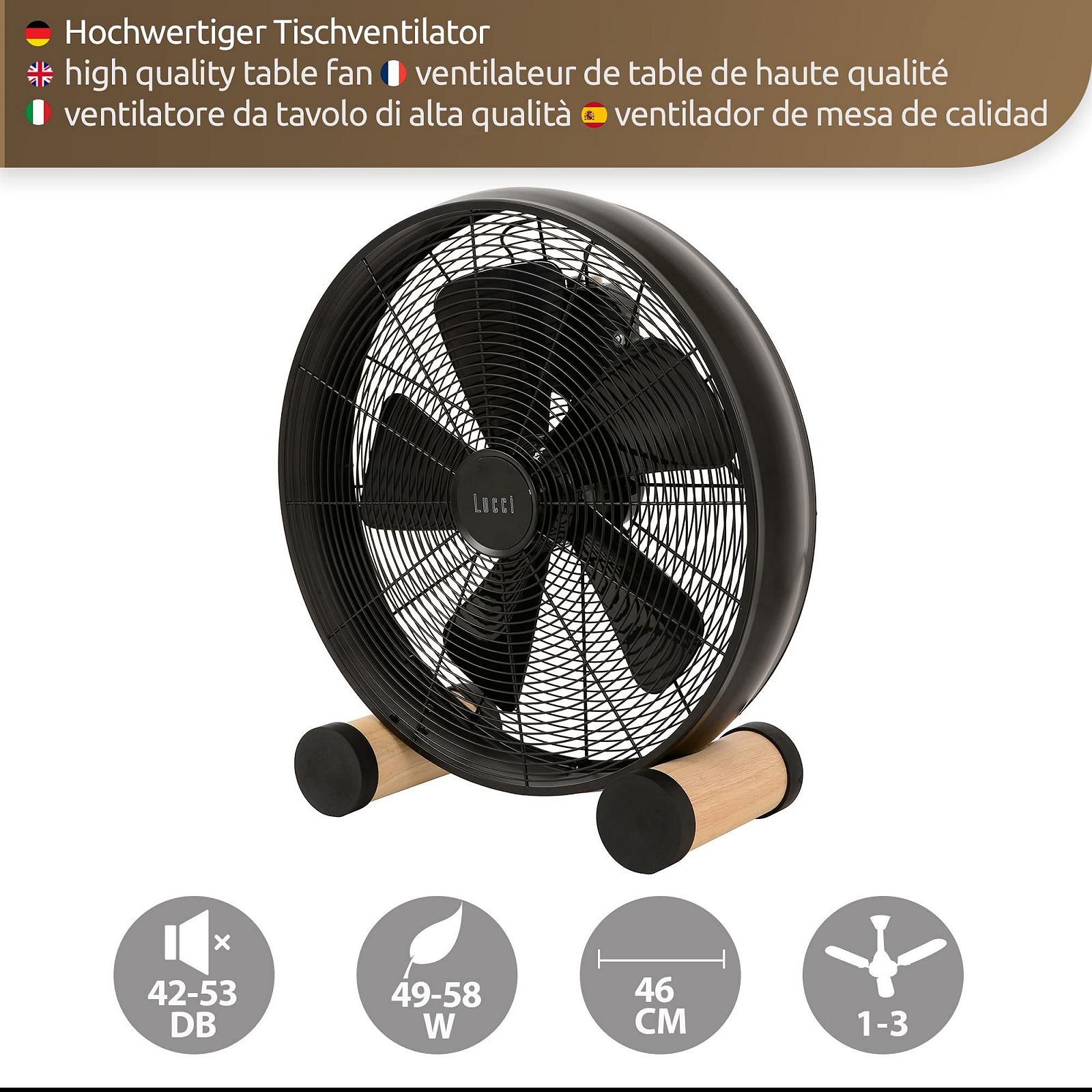 Вентилятор напольный Lucci air Breeze, мобильный ретро-вентилятор, малый напольный вентилятор с 3 уровнями скорости, диаметр 46 см, фото №2