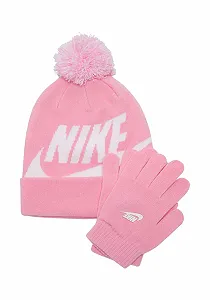 Шапка Nike SWOOSH POM BEANIE GLV SET 8A2695-A8F Розовый - Фото 1