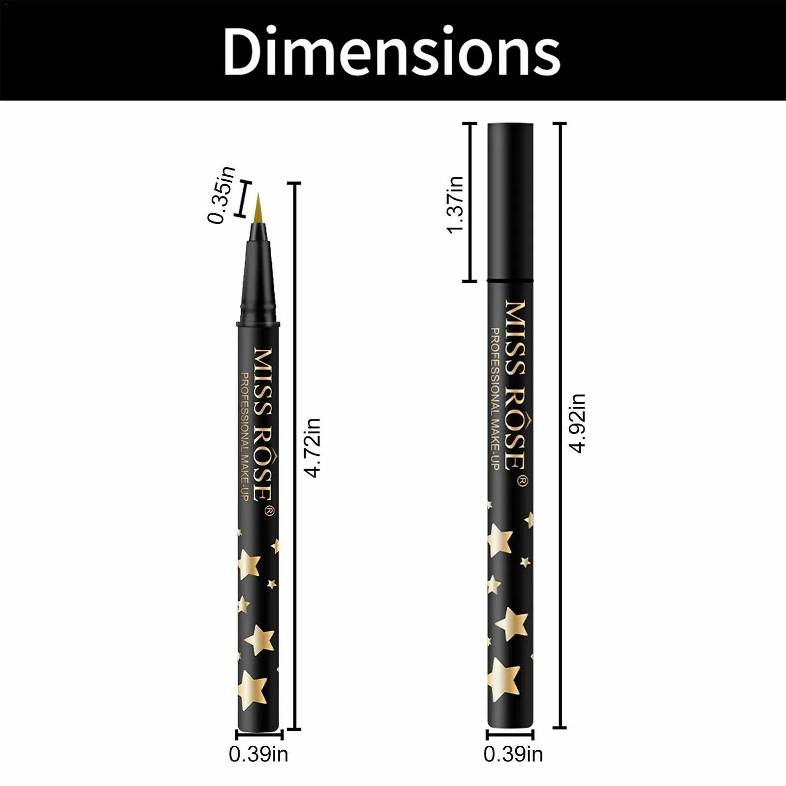 Рідка Підводка для очей з блискітками Fowybe, водостійка, з високою пігментацією, для щоденного використання, фото №4