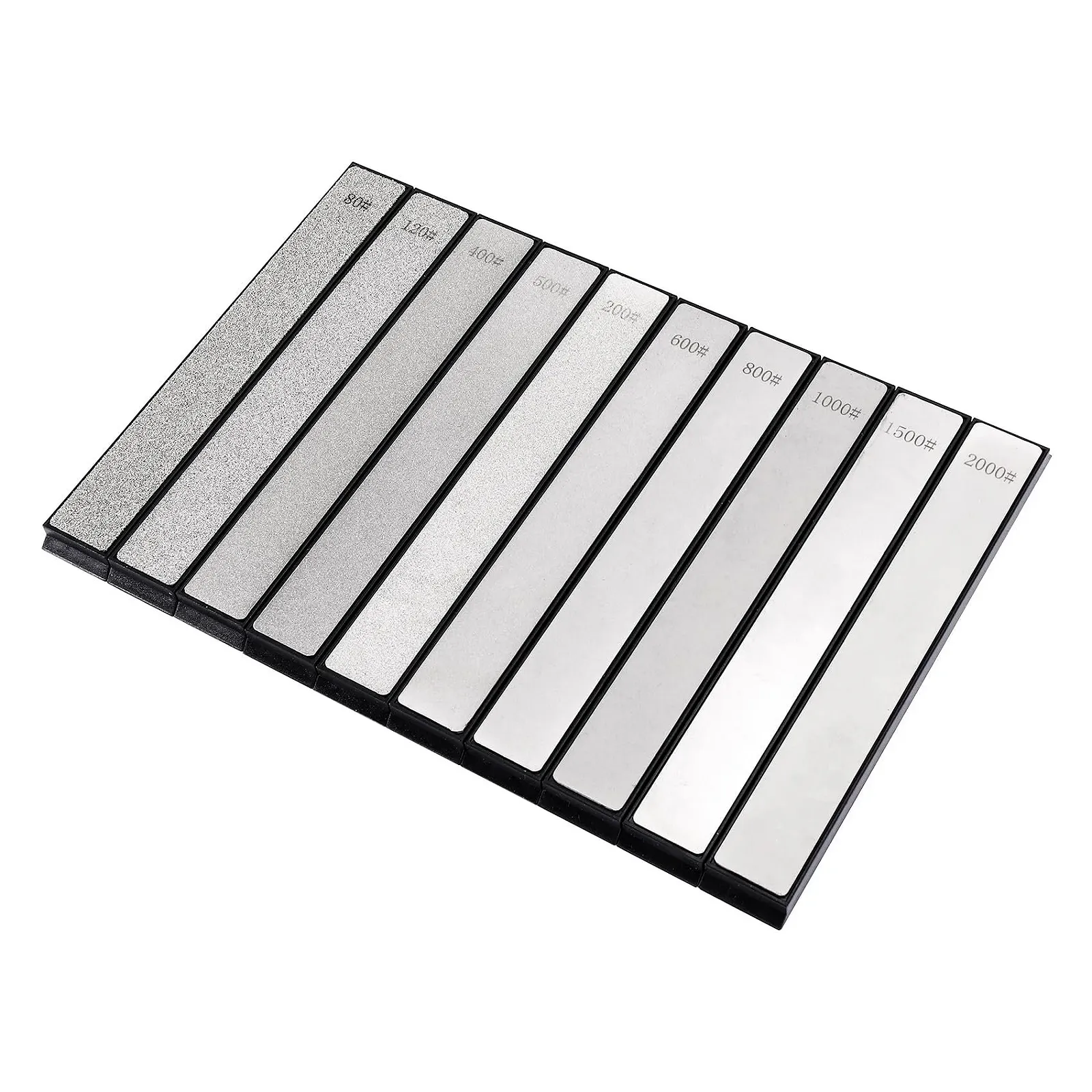Набір алмазних точильних каменів 10 шт. 80-2000 грит, фото №1