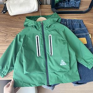 Ветровка для мальчиков и девочек KQIVAM, однотонная, с капюшоном synthetic.ua - Фото 1