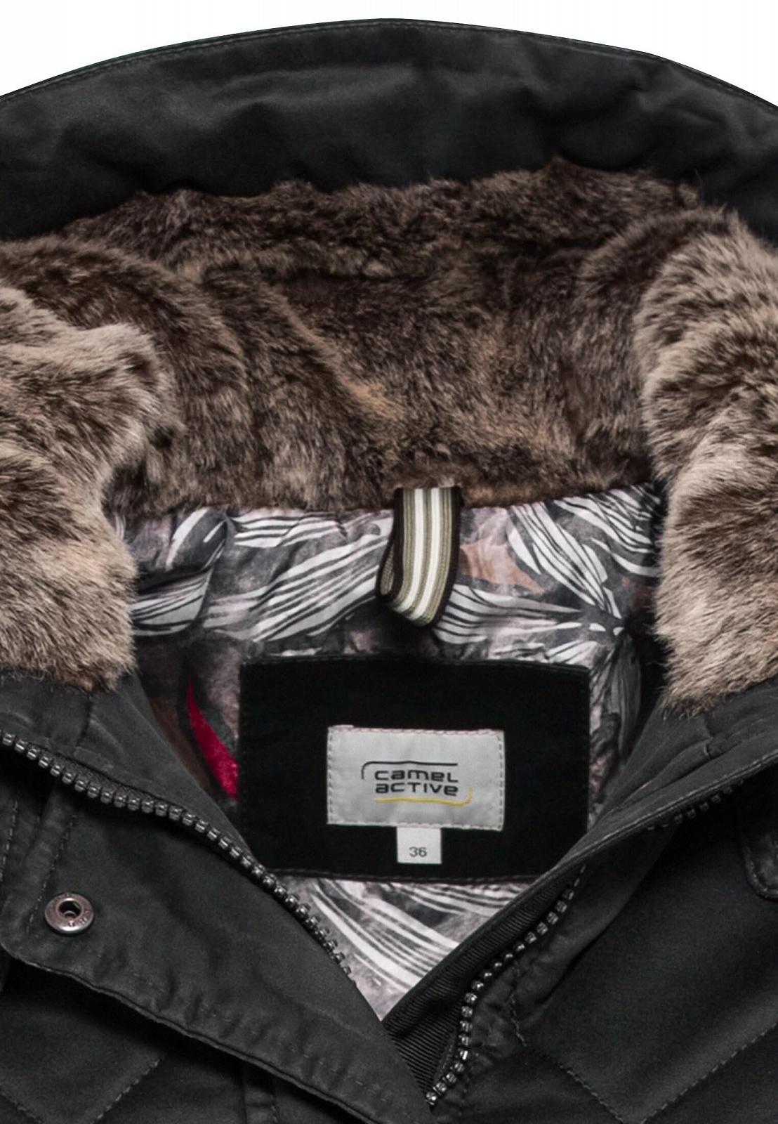 Жіноче стьобане пальто camel active у вінтажному стилі, фото №9