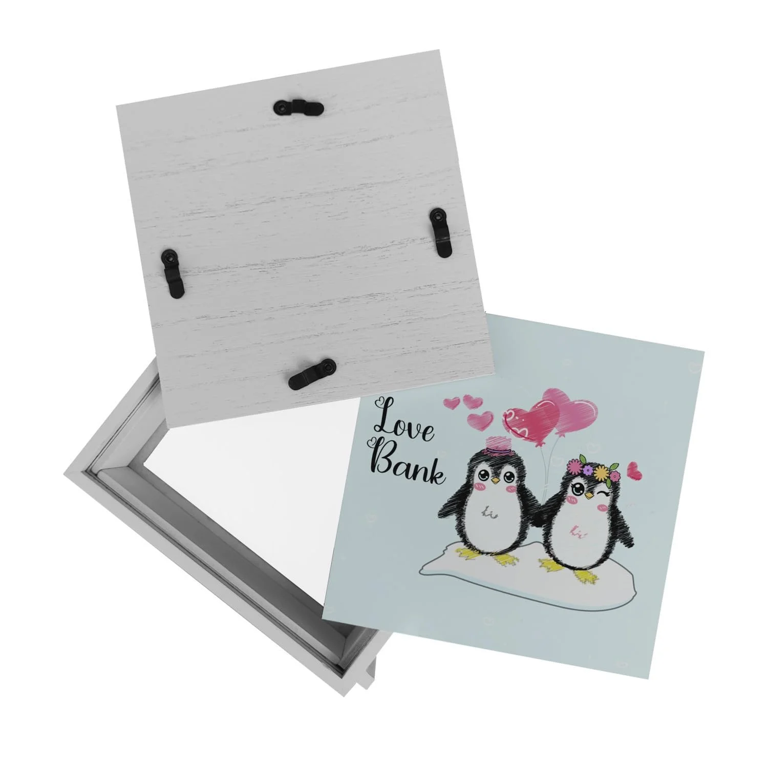 Скарбничка-рамка Penguin Love Bank Дерев'яна, фото №8