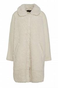 Пальто ONLY LONG TEDDY COAT OTW 15234980-Moonbeam Бежевый M - Фото 1