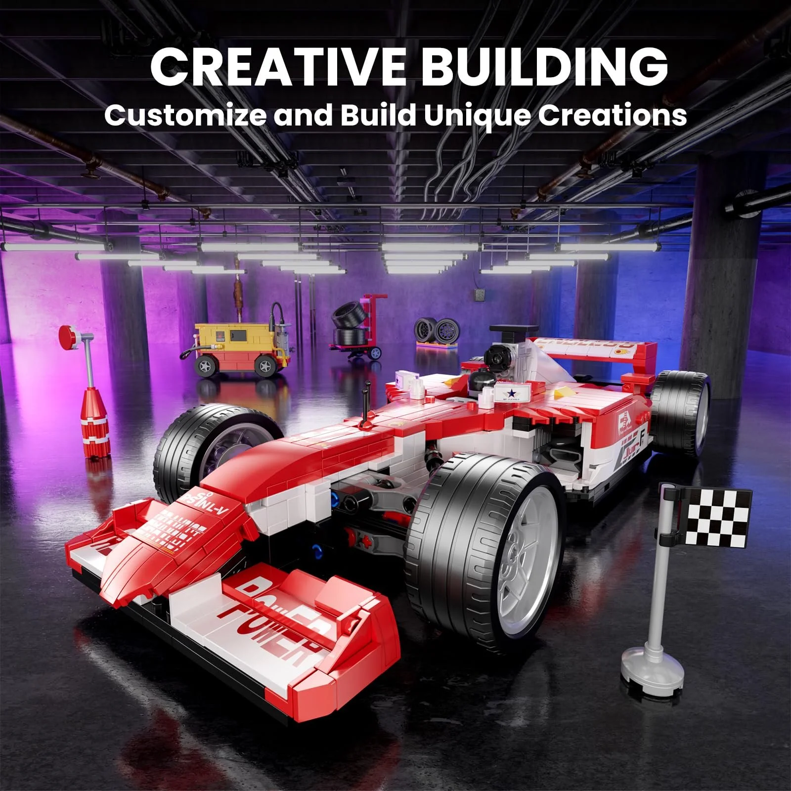 Конструктор Mould King Formula Racing Car, Гоночный Автомобиль, 1603 детали, фото №3