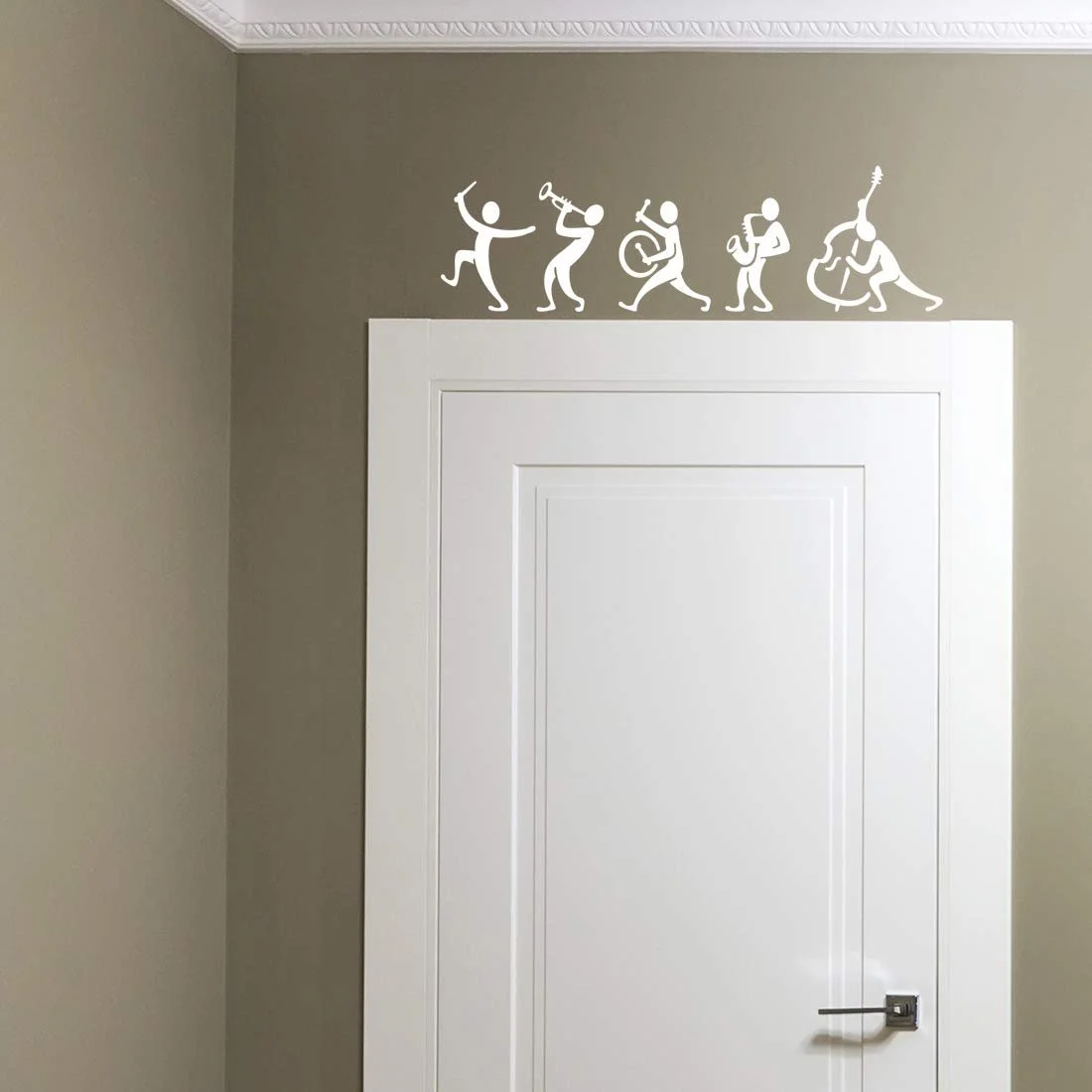 Наклейка на стіну Music Band Музичні ноти Барабани Танцівниця Вінілова, фото №5