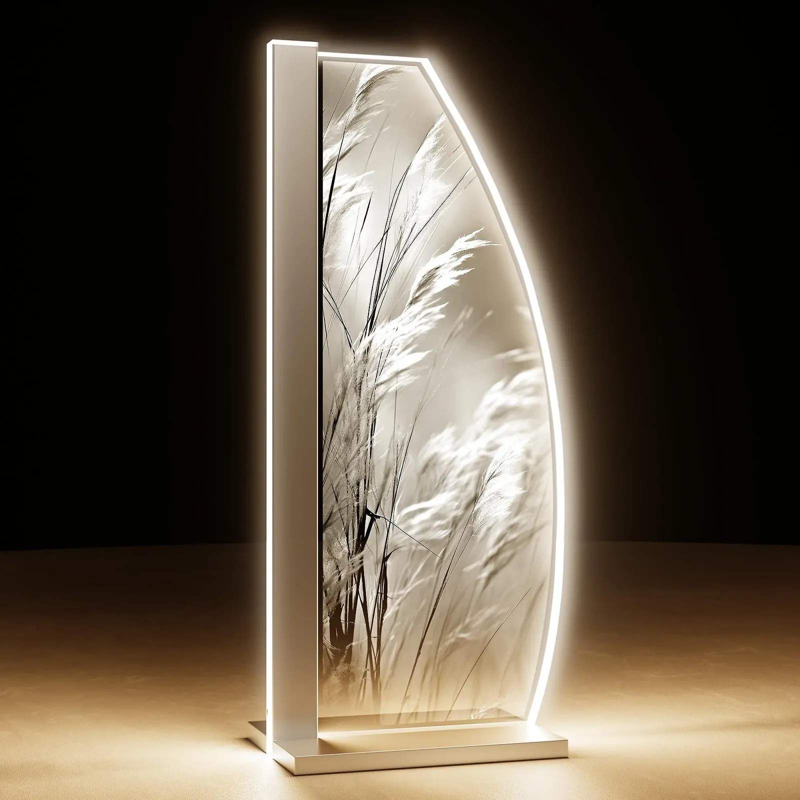Настільна лампа LED Glass Engraving Stems Sail Сріблястий, фото №1