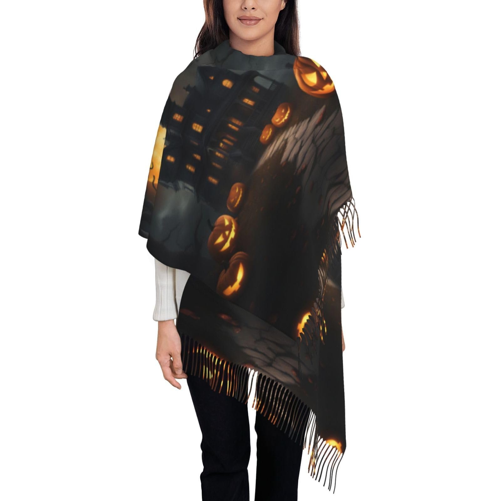 Шаль LNNIUK Halloween з принтом, фото №1