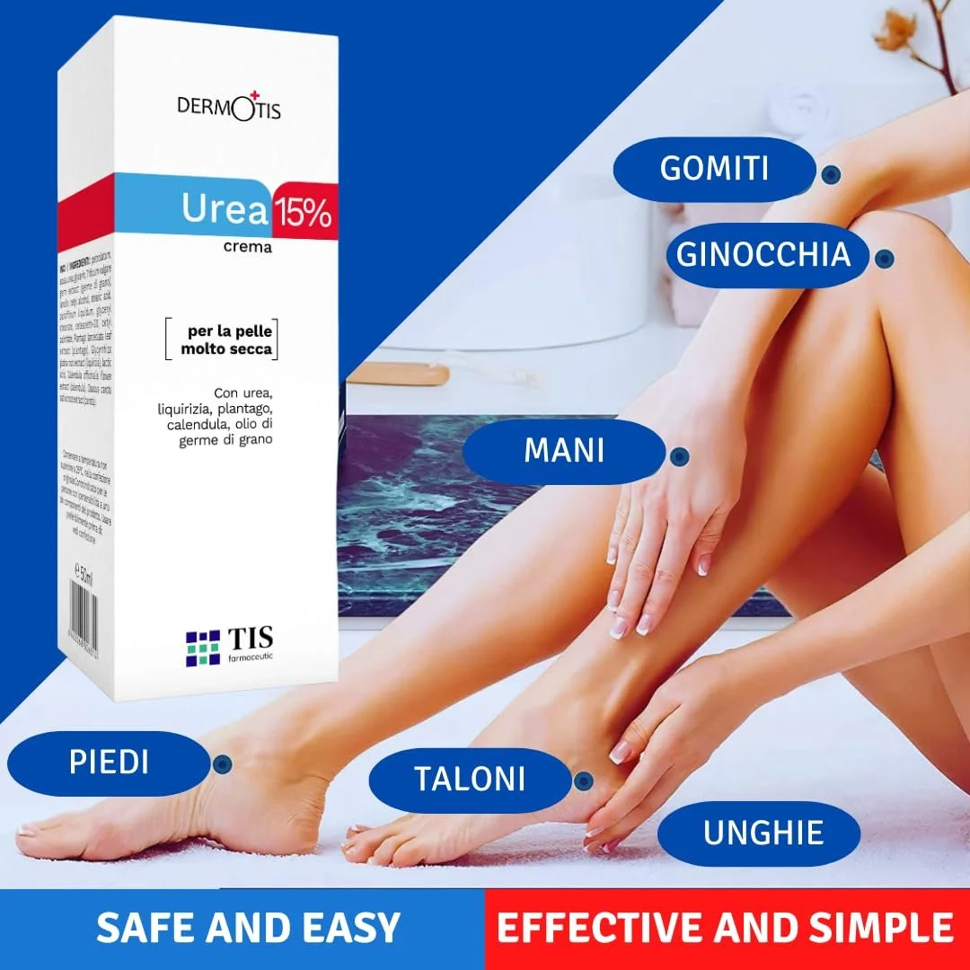 Крем для ног TIS Urea 15% с молочной кислотой AHA и зародышами пшеницы, фото №5