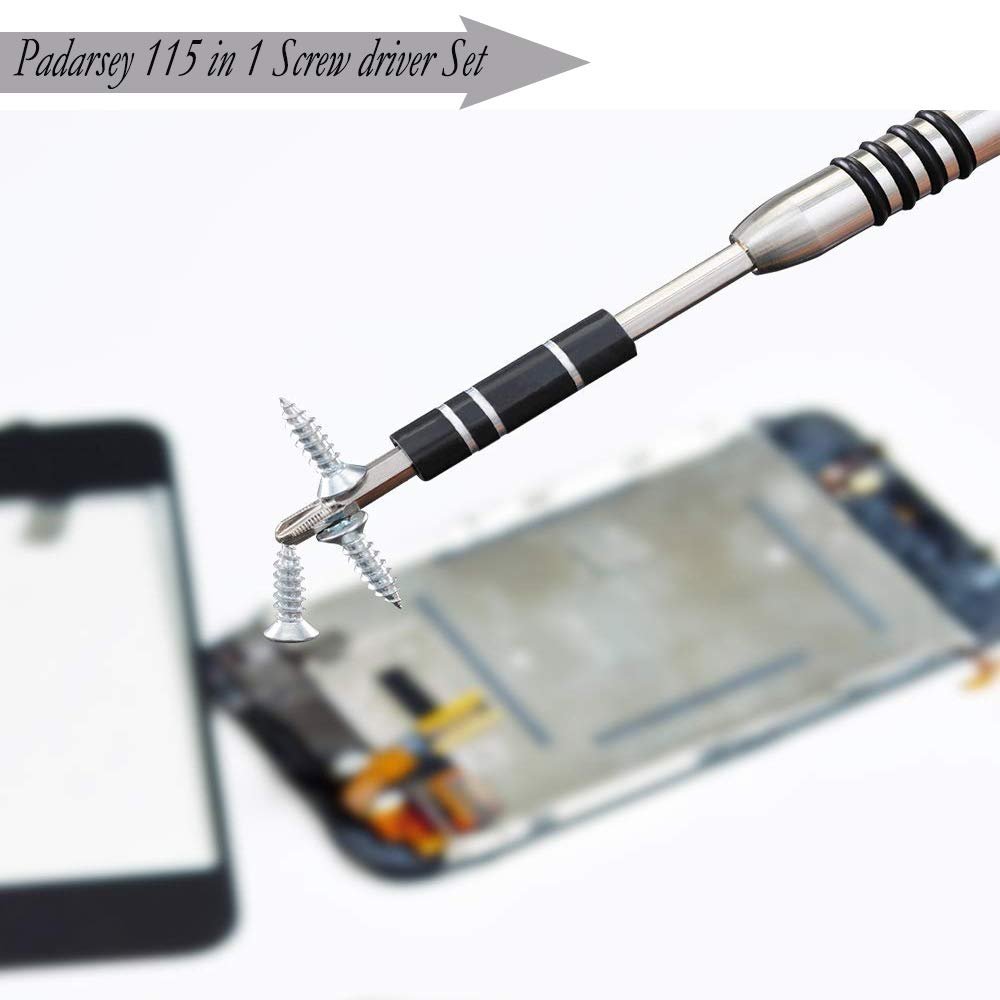 Набор отвёрток Padarsey Precision 115 in 1 с магнитными отвёртками чёрной, фото №5 Набор отвёрток Padarsey Precision 115 in 1 с магнитными отвёртками чёрной, фото №5