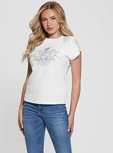 Жіноча футболка GUESS W4RI15I3Z00 white - S - Фото 1