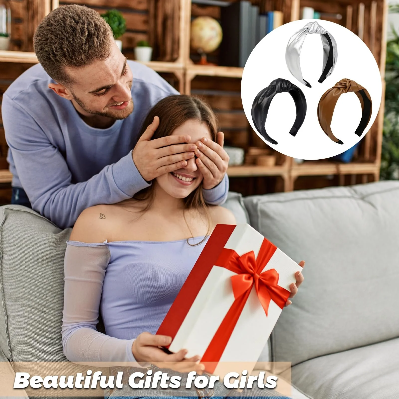 Обруч Вузлом Шкіряний для жінок, фото №7