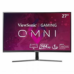 Монітор ViewSonic VX2758-PC-MH 68.6 см (27 дюймів) Геймерський Вигнутий (Full HD, FreeSync, 1 мс, 144 Гц, HDMI, DisplayPort, Low Input Lag) Чорний - Фото 1