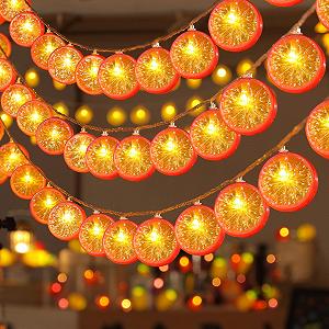 Гірлянда ENLACE, 3 м, 20 LED, Апельсинові дольки, помаранчева - Фото 1