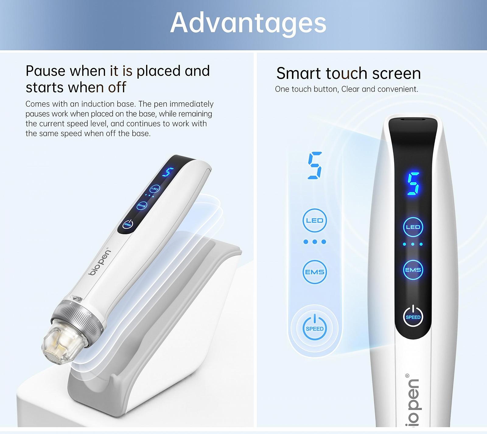Ручка для микронидлинга Bio-Q2 Professional Wireless Derma, автоматическая зарядка, для лица и тела, с 6 картриджами 0,25 мм (2 x 9 Pin + 2 x 25 Pin + 2 x 14 Pin), фото №5
