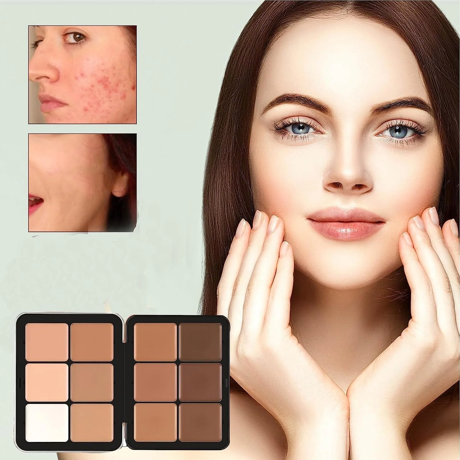 Палетка консилерів Mnsuid Carla Secret, 12 кольорів, палітра тональних основ консилерів, фото №3