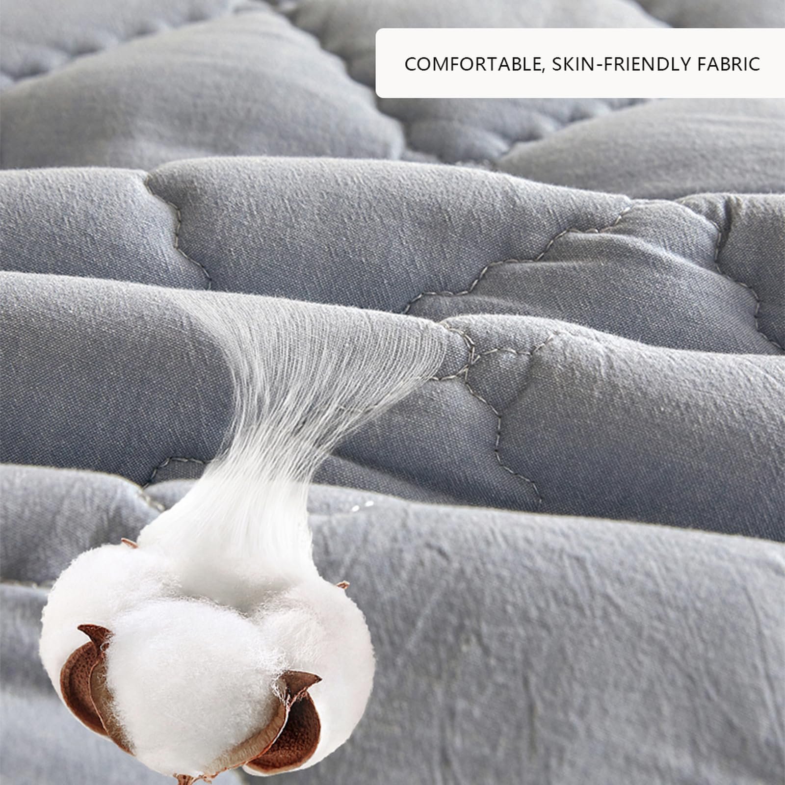 Наматрасник стеганый с глубоким карманом 30 см Мягкий хлопок, фото №4 Наматрасник стеганый с глубоким карманом 30 см Мягкий хлопок, фото №4