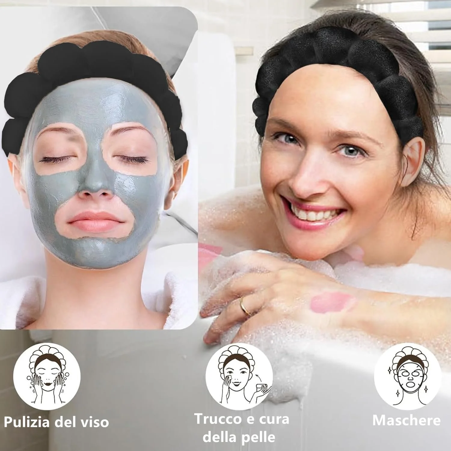 Ободок Wolke Оксамитовий Чорний, фото №4