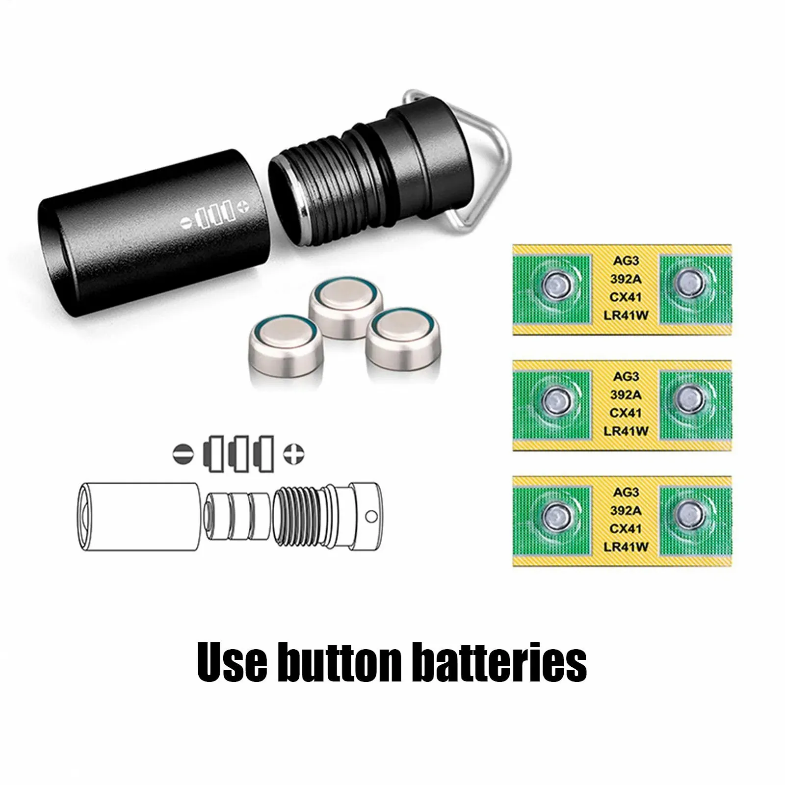 Міні ліхтарик-брелок Pocket LED, 12 x 25 мм, портативний з кліпсою для кемпінгу, походів, подорожей, пригод на природі, фото №6