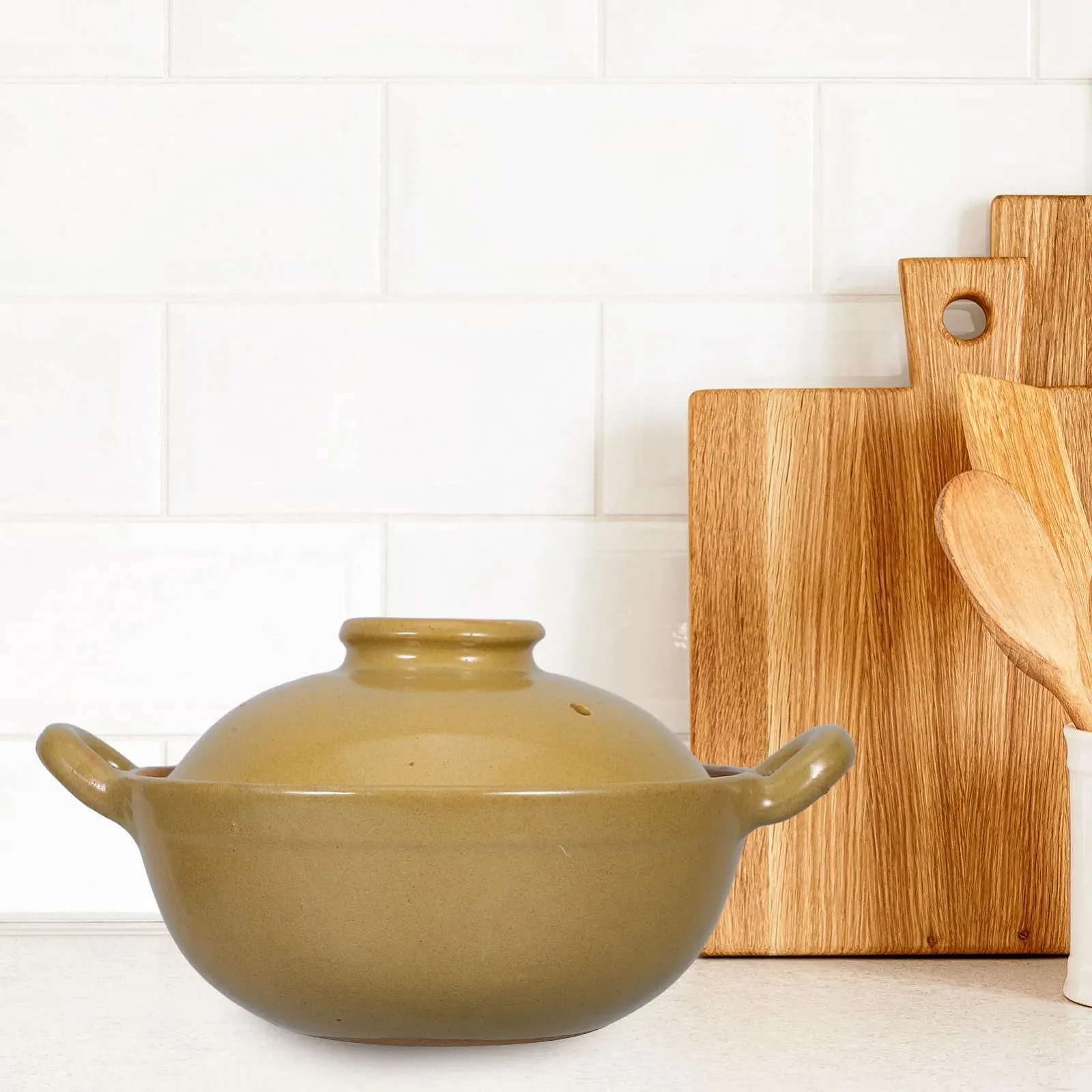 Кастрюля TIDTALEO керамическая многофункциональная с двойными ручками, фото №7