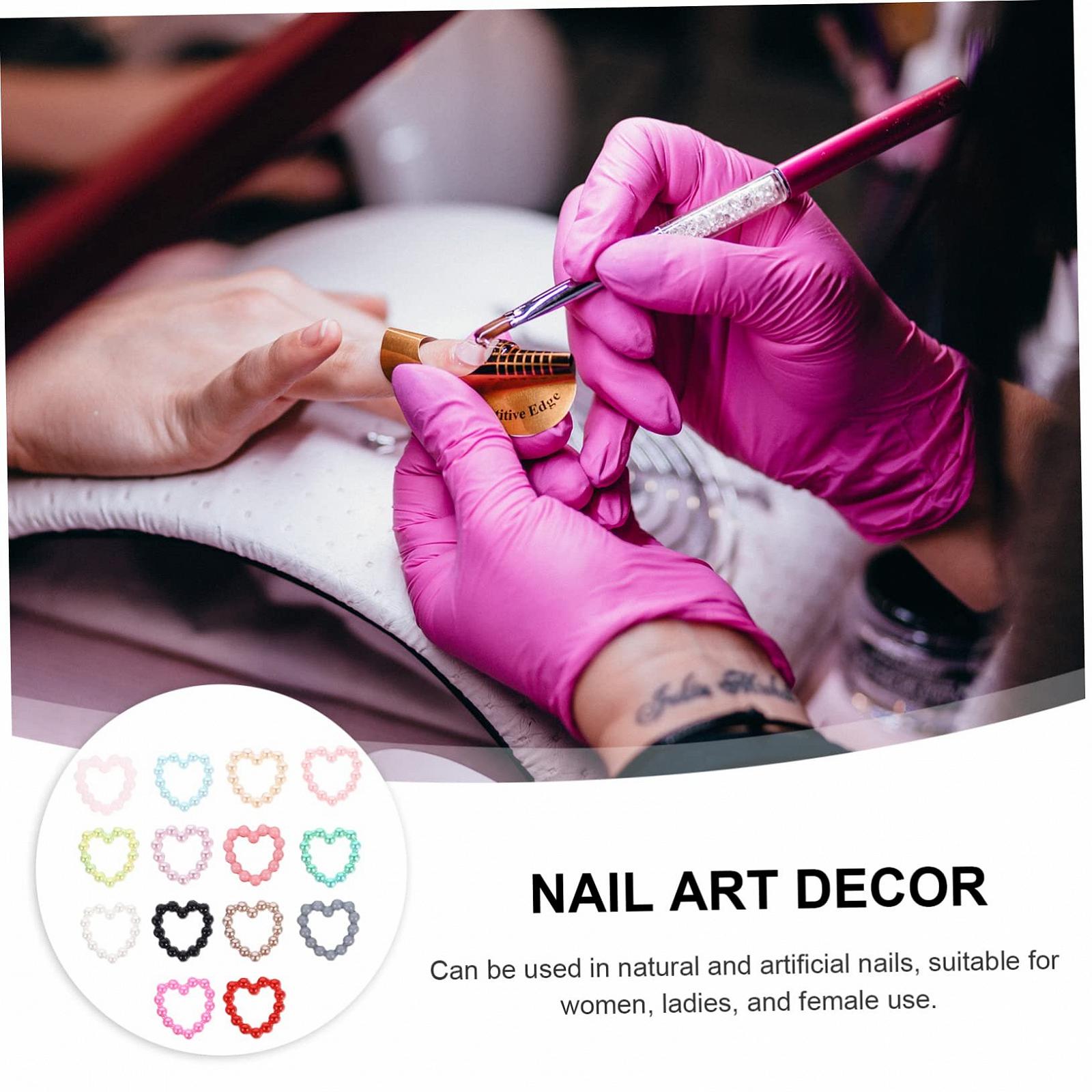 Украшения для ногтей Сердце Градиент Жемчуг 3 шт., фото №5