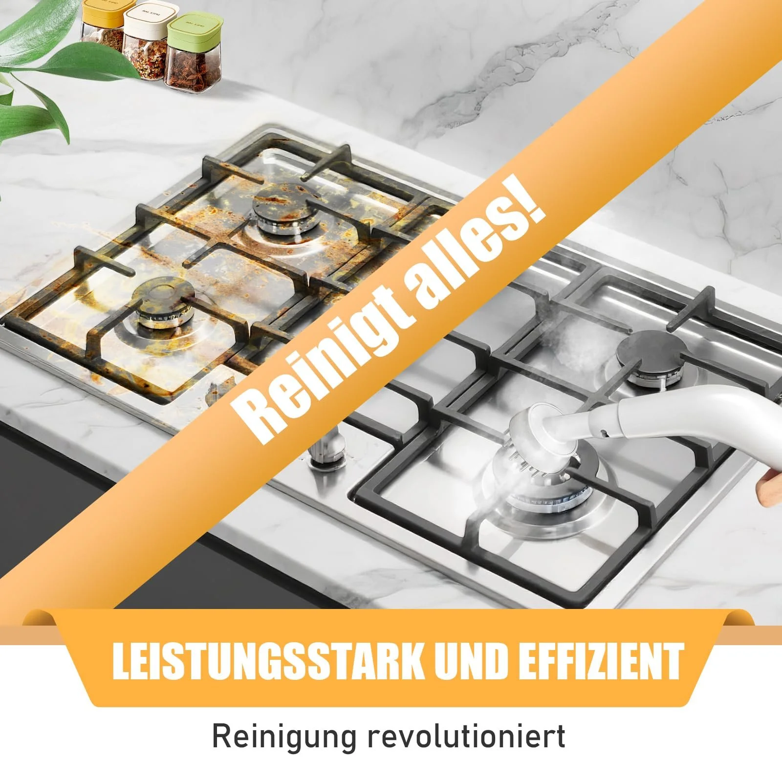 Пароочисник ручний з 6 насадками-щітками компактний 1.6 L, фото №4