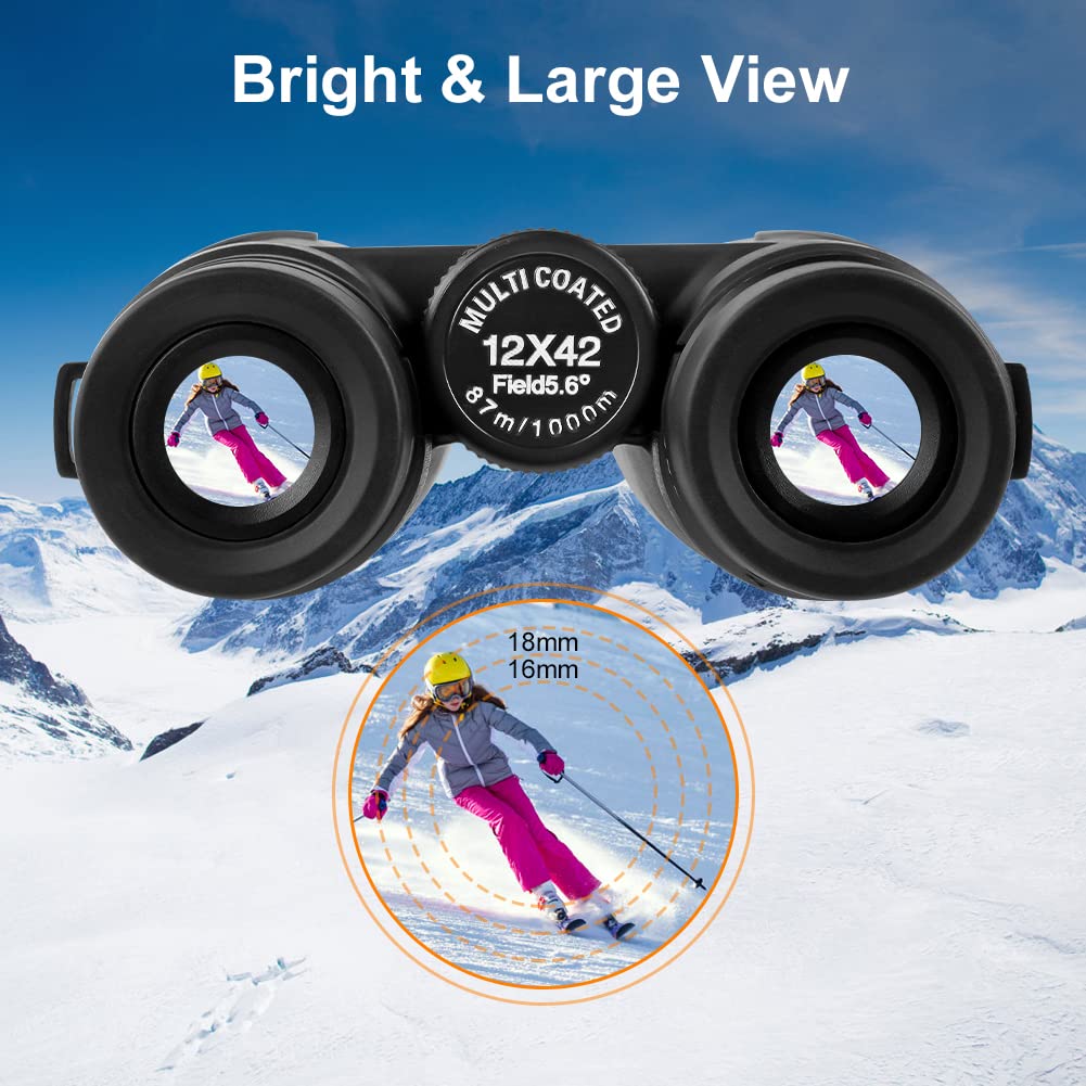 Бінокль Flintronic 12 x 42 HD Компактний Водонепроникний Складаний, фото №7