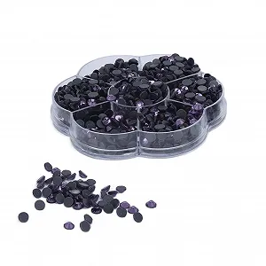 Стрази Скляні Стрази Блискучі грані Красиві кольори JM201 Лотосовий корінь фіолетовий - Фото 1