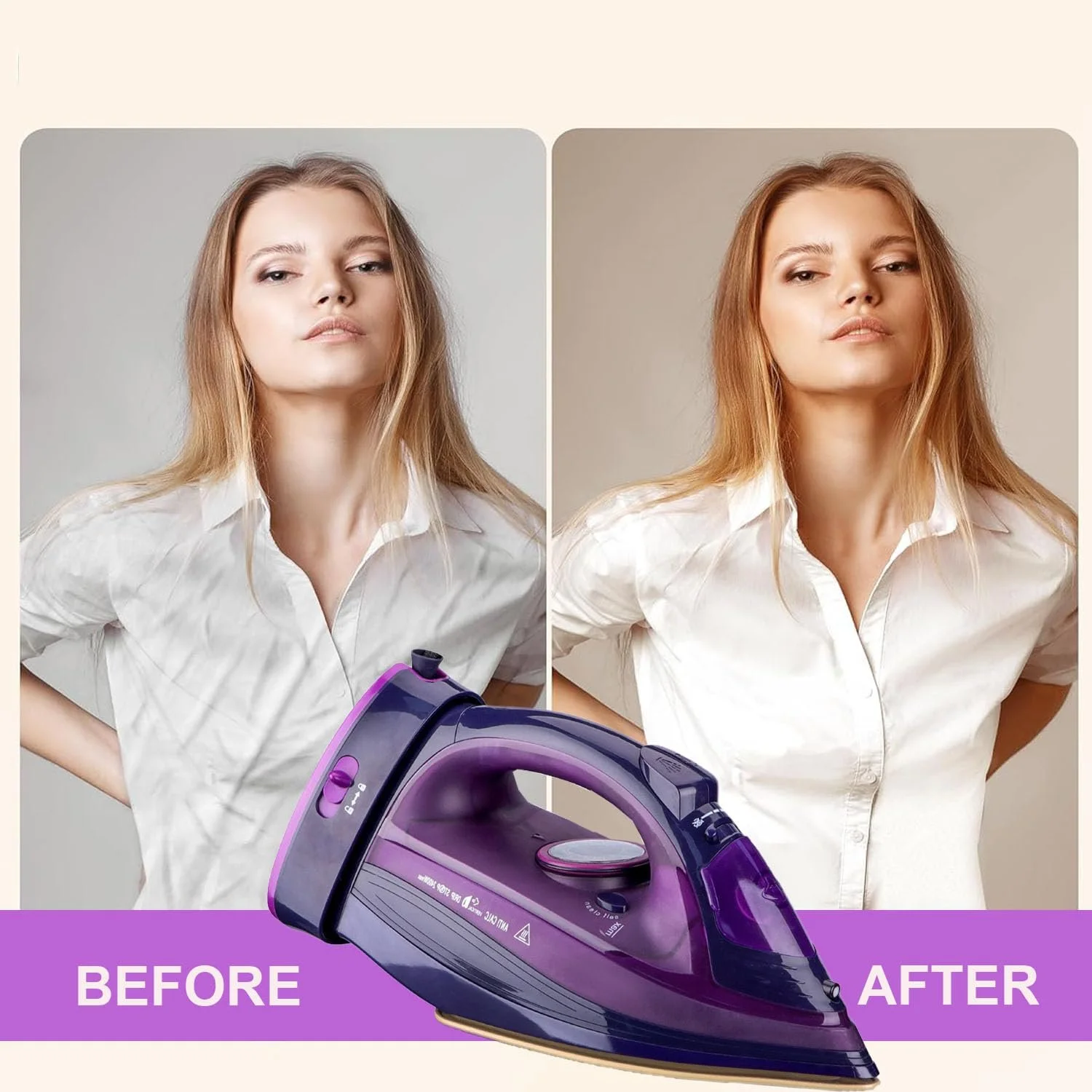 Бездротова парова праска 2400 Вт з керамічною підошвою, фото №7