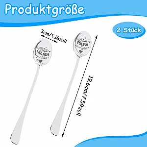 Набор из 2 кофейных ложек с гравировкой synthetic.ua - Фото 1