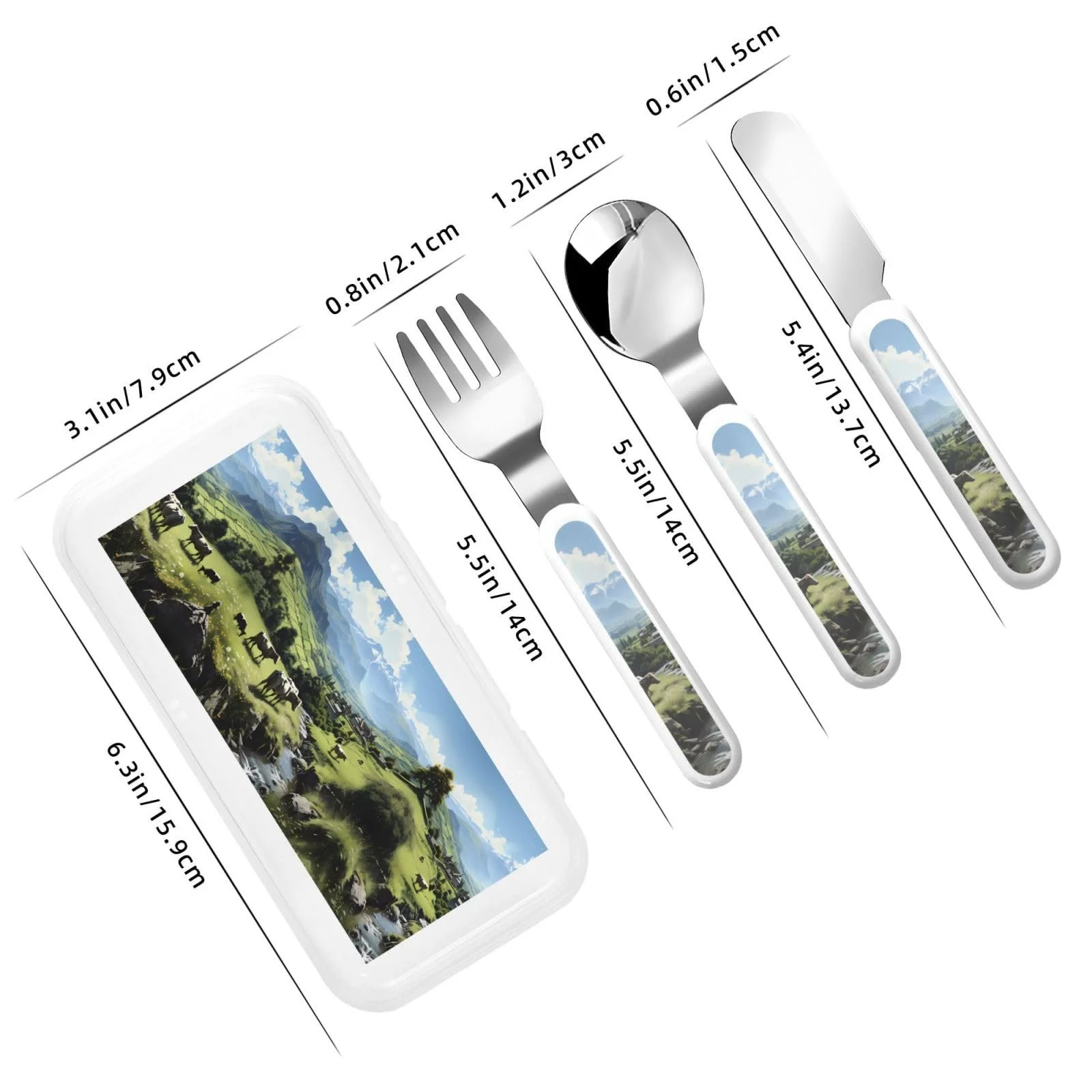 Дитячий набір столових приборів Alpine Farm Cows з трьох предметів, фото №3 Дитячий набір столових приборів Alpine Farm Cows з трьох предметів, фото №3