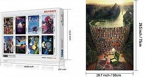 Пазл деревянный Bookshelf Channel 1000 деталей 75 x 50 см synthetic.ua - Фото 1