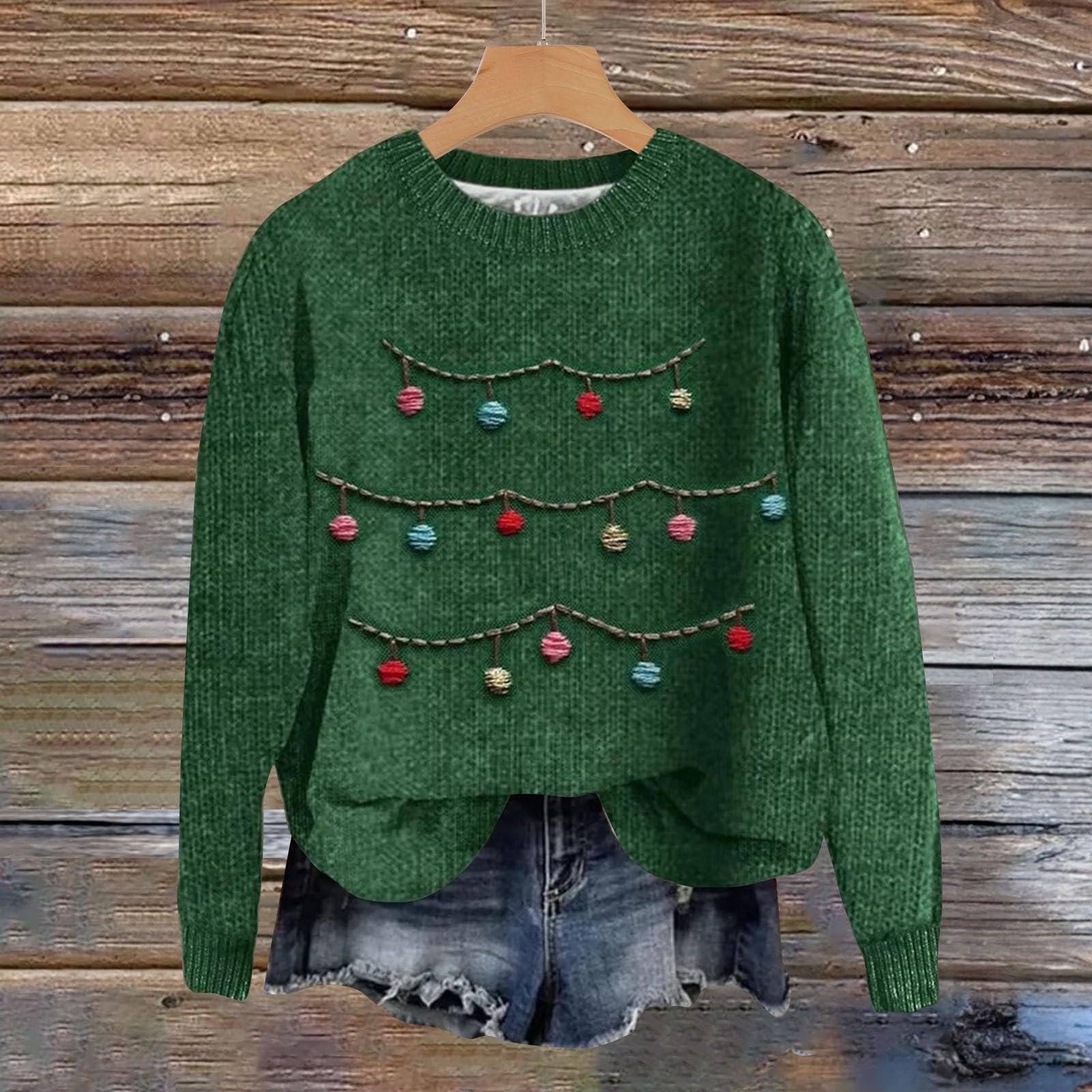 Женская Толстовка Hutless Oversized Длинный Рукав Casual Однотонный Цвет Рождественский Принт Cider, фото №3 Женская Толстовка Hutless Oversized Длинный Рукав Casual Однотонный Цвет Рождественский Принт Cider, фото №3