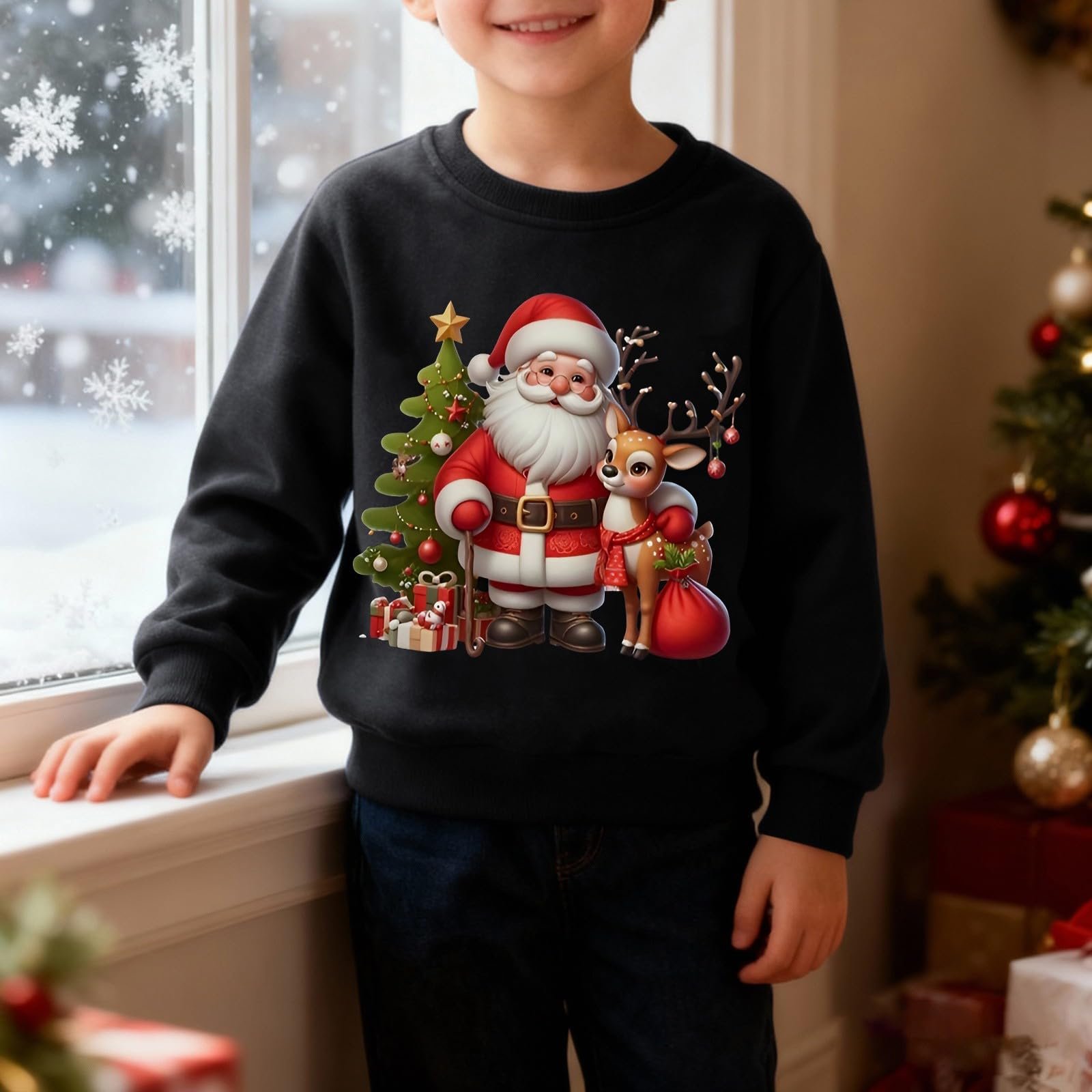 Різдвяний світшот Generisch для дівчат та хлопчиків, фото №3